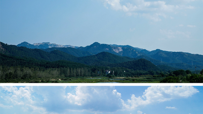 浮桥河水库 山景河流 延时