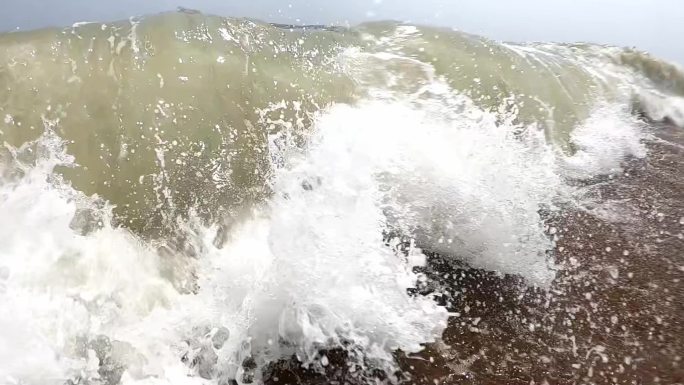 海洋巨浪海浪翻滚浪花波涛汹涌多镜头