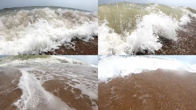 海洋巨浪海浪翻滚浪花波涛汹涌多镜头