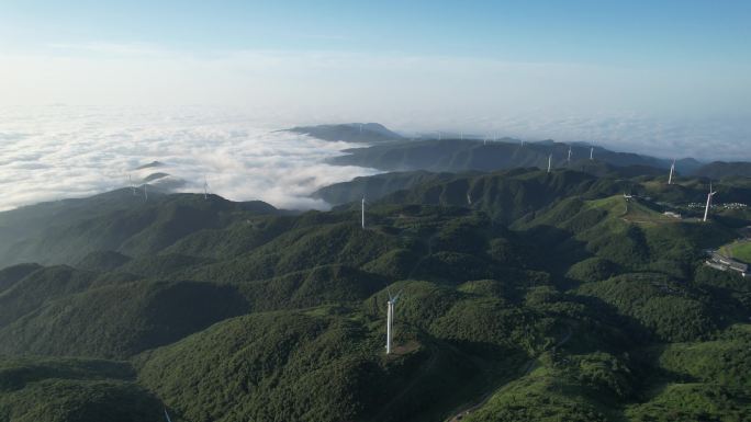 百里荒云海 风力发电场