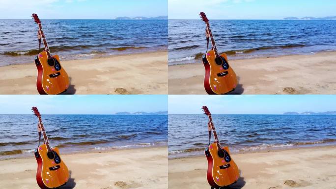海边吉他正拍
