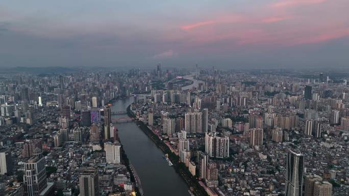 广州城市全景航拍