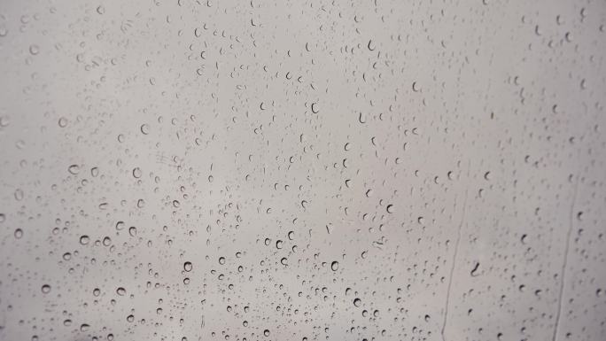 下雨天空镜头窗外雨滴雨点雨珠