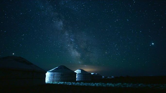 草原星空延时