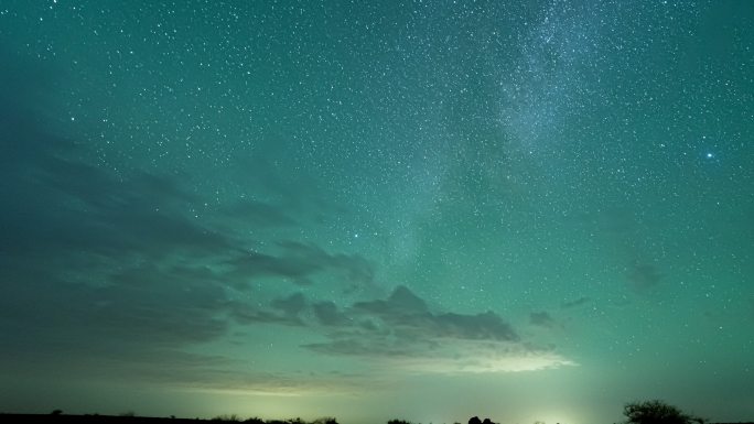 星空延时黑转白