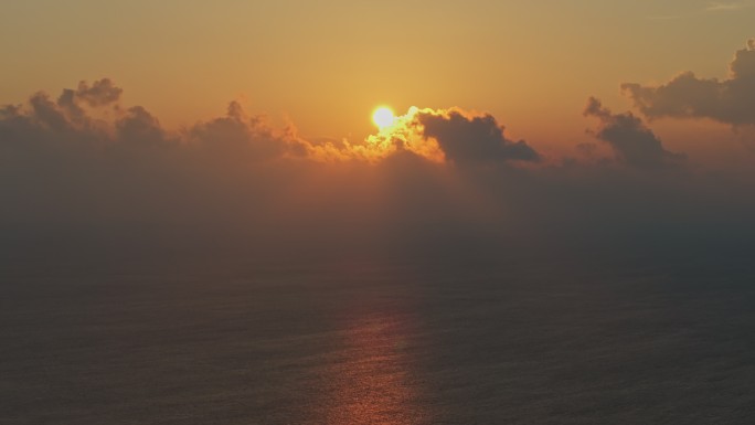 航拍杭州湾海天一洲