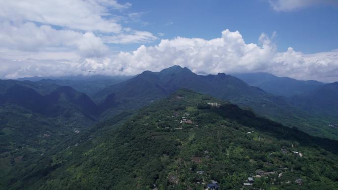 四川成都大邑县鹤鸣山4K航拍