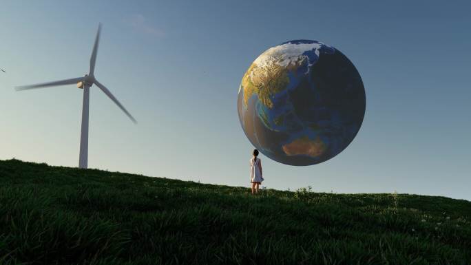4K新能源低碳环保美丽地球