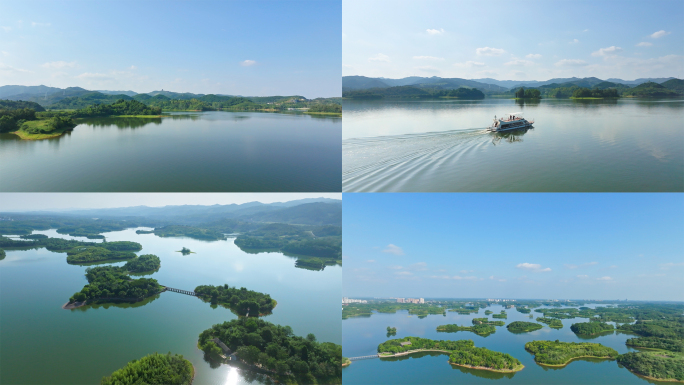 成都三岔湖生态湖景4k