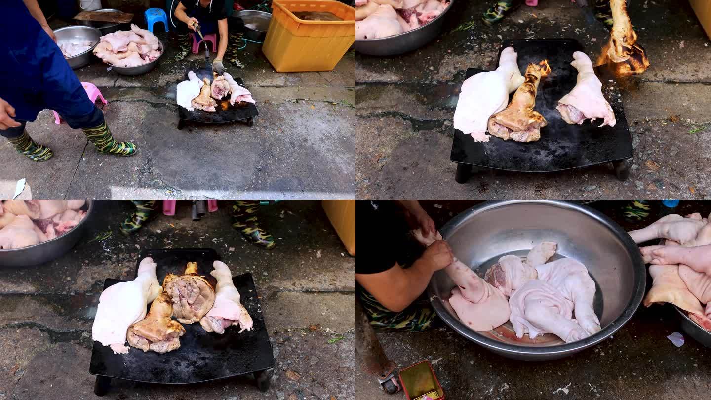 猪脚饭、猪脚加工、烧猪脚3