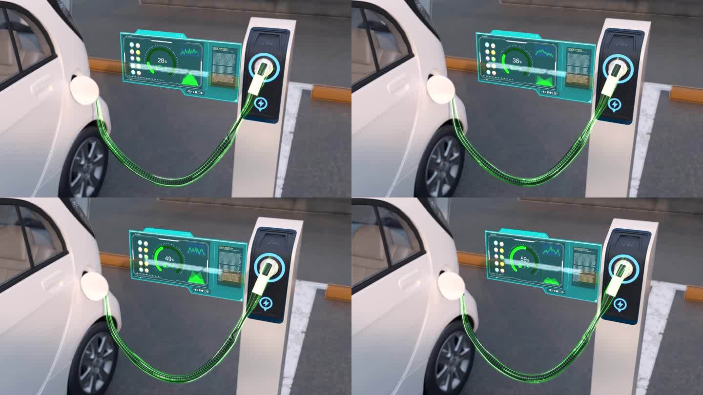 【4k】新能源汽车充电充电桩