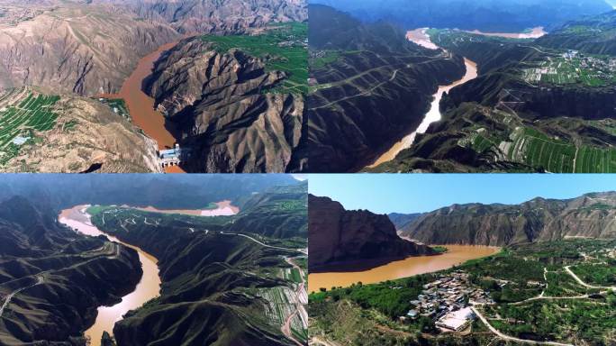 甘肃境内的黄河、黄河河谷、黄河绿洲