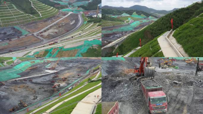 平陆运河马道枢纽多角度航拍 旧州镇挖运河