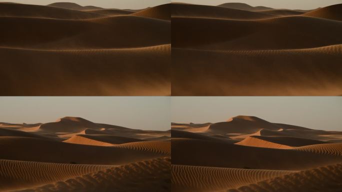 沙漠 风沙 沙尘 刮风 扬沙 环境 逆光