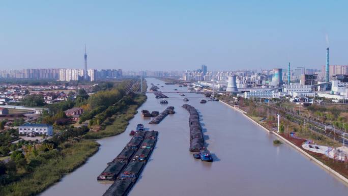 淮安市京杭大运河-4k航拍