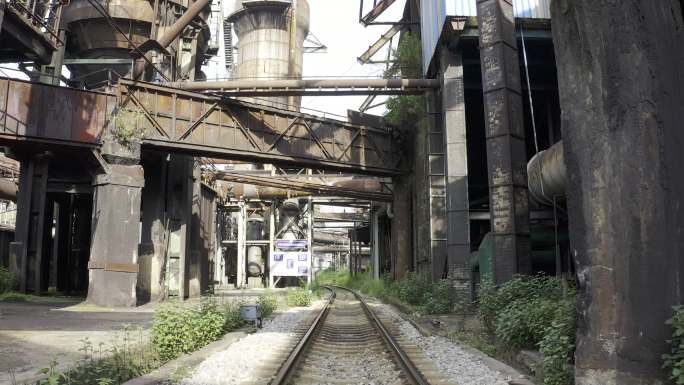 钢铁厂老厂区航拍