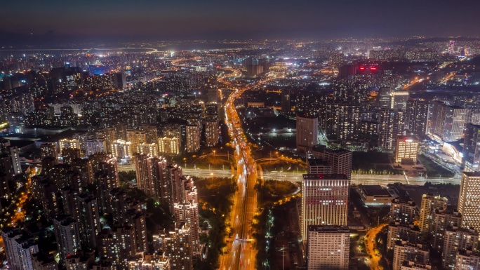 青岛城市夜景延时