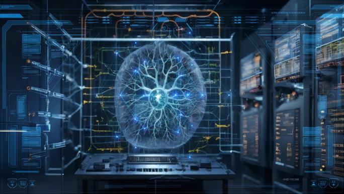 AI人工智能大脑数据 神经元生物科技科学