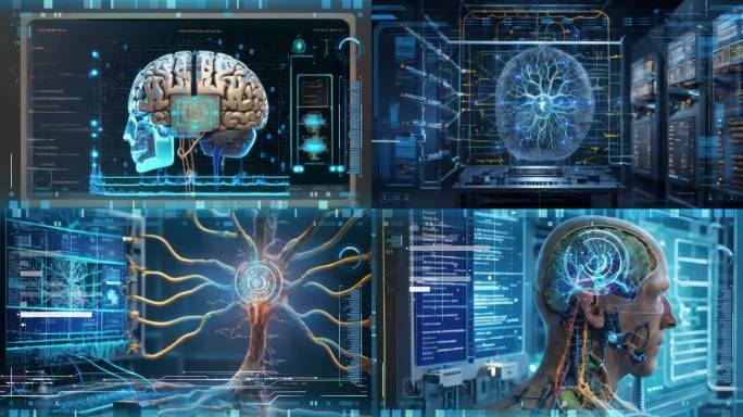 AI人工智能大脑数据 神经元生物科技科学