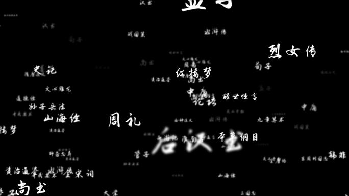 中国古典名著古代小说经史子集文字带通道