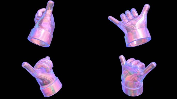 摇滚手势 666阿拉伯数字音乐比6哦耶