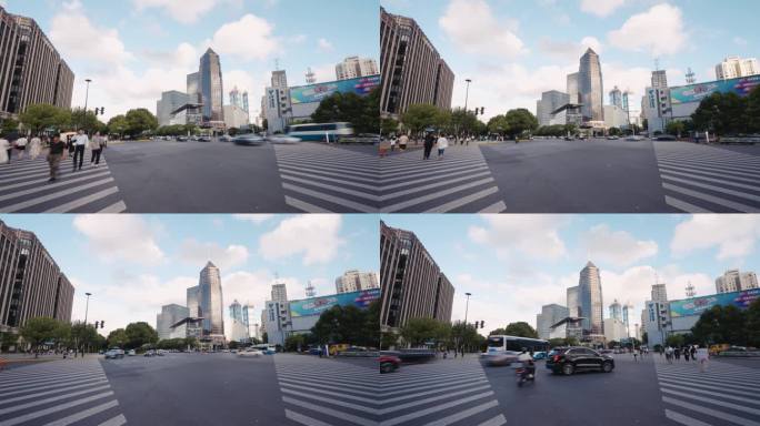 都市车流人流城市生活