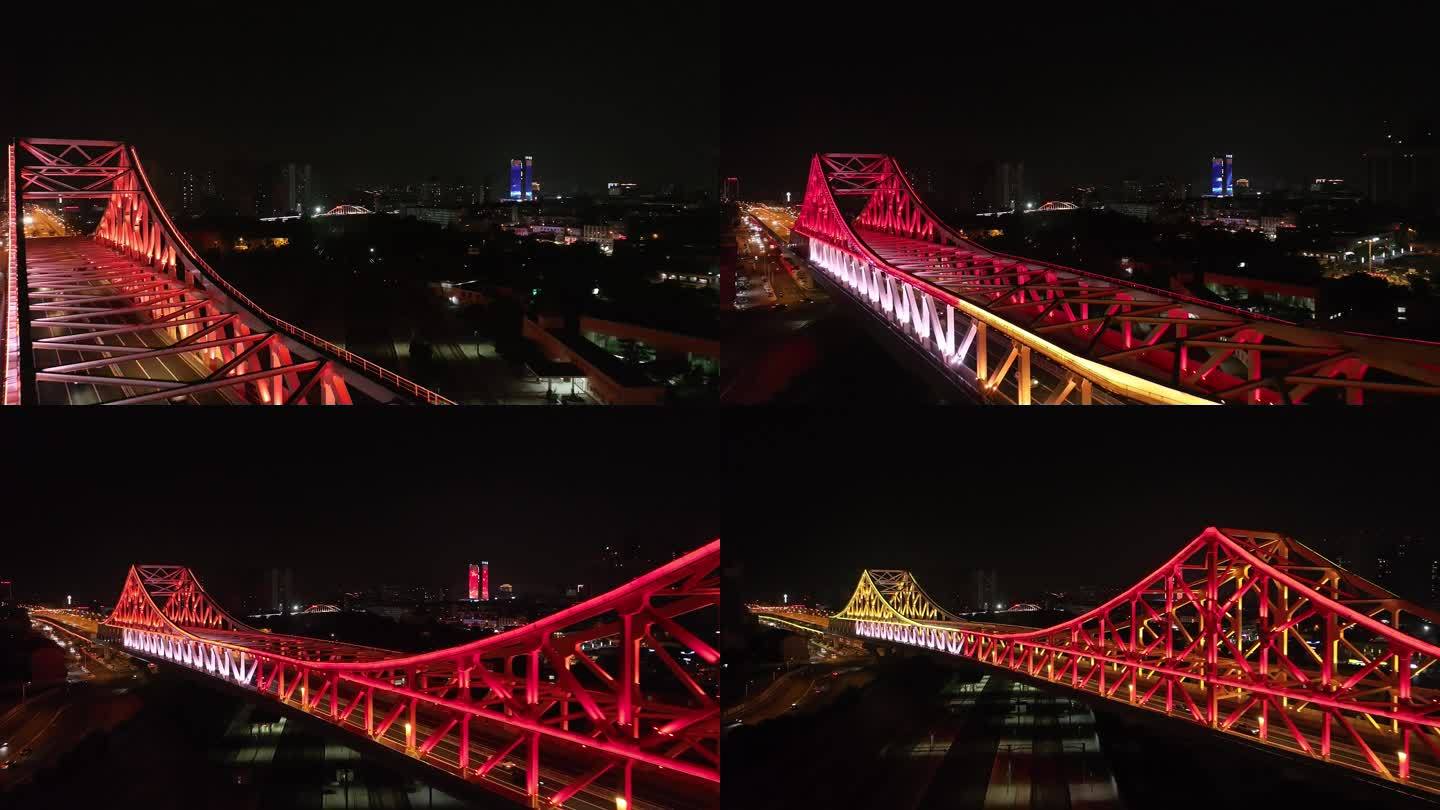 廊坊光明桥夜景航拍4k