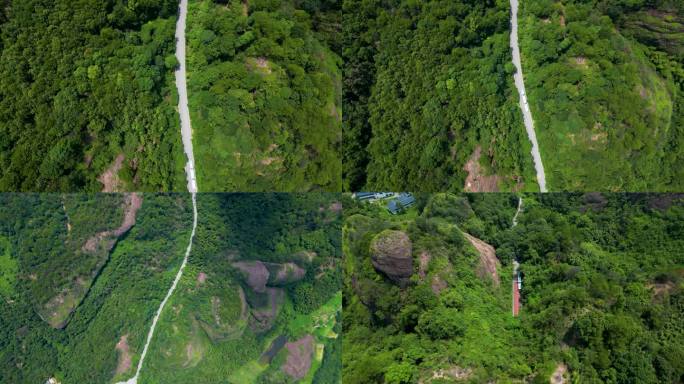 鹰潭龙虎山山道、汽车、山洞