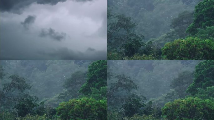 山上打雷下雨