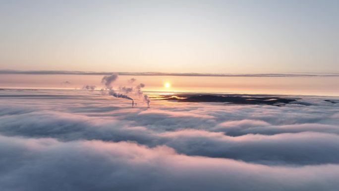 云雾缥缈晨光阳光