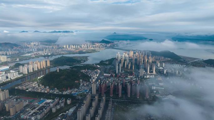 福建宁德东侨云雾_航拍延时