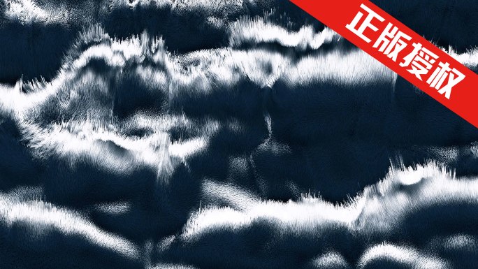 4k海浪视觉创意抽象粒子流动蓝色海洋涌动