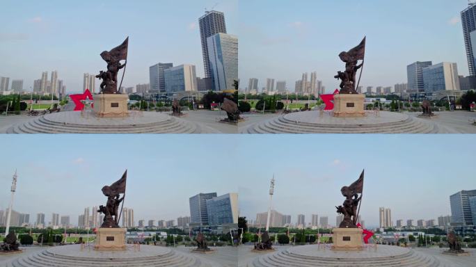 建军广场雕塑4K