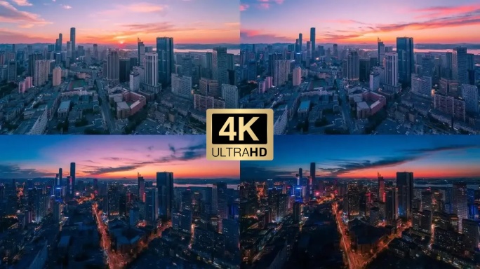 大连城市夜景延时摄影4K素材