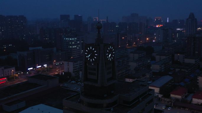 廊坊城市夜景大景航拍4k
