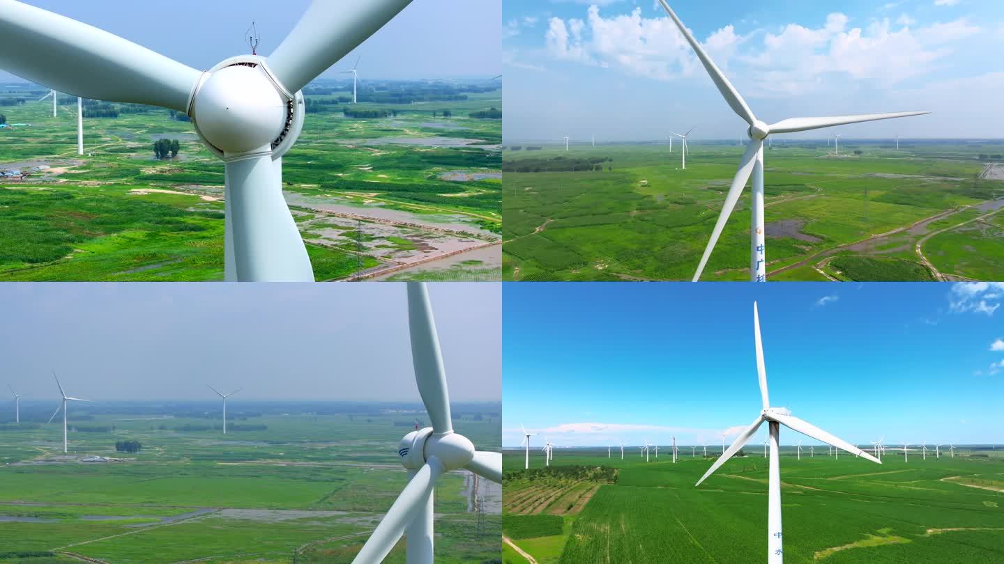 风电生产电力风电设备4K