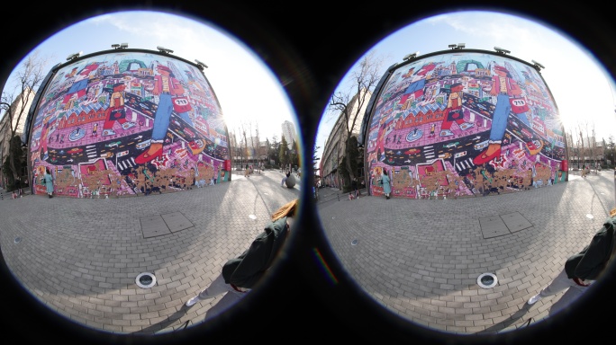 VR180 3D 球面素材798彩绘墙面