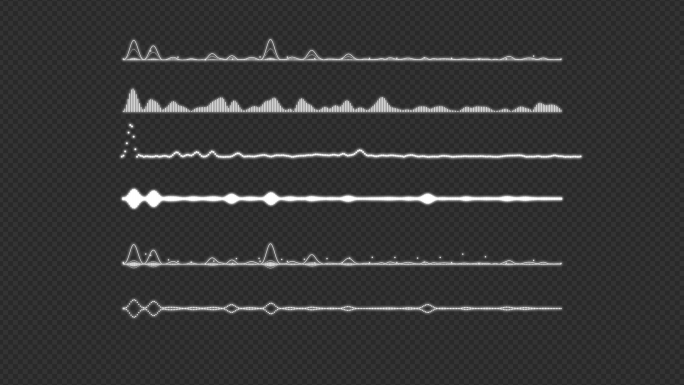 可视化音频波形（6款 透明通道 60帧）