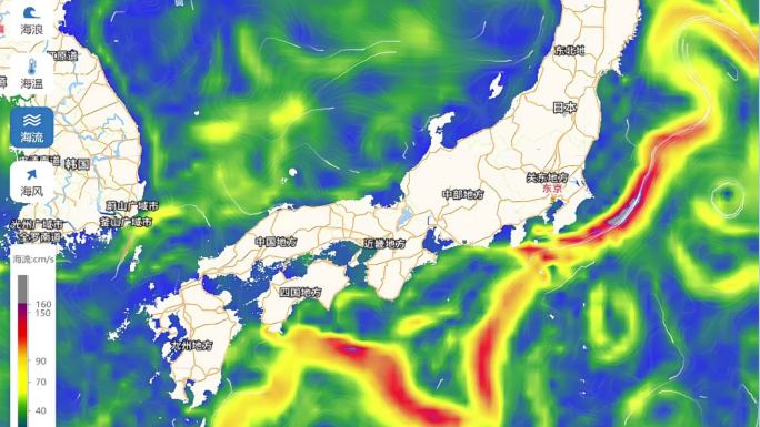 日本海域洋流图02
