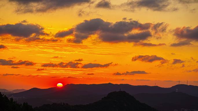 山川 日出 清晨 山日出