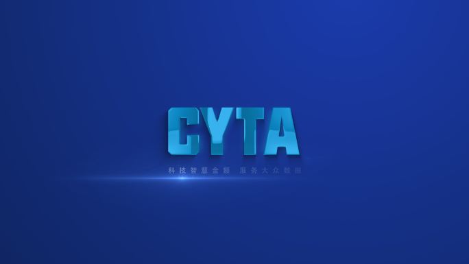 LOGO轮廓线层叠片头-CYTA