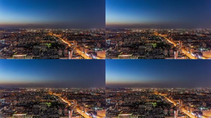 俯瞰北京夜景延时