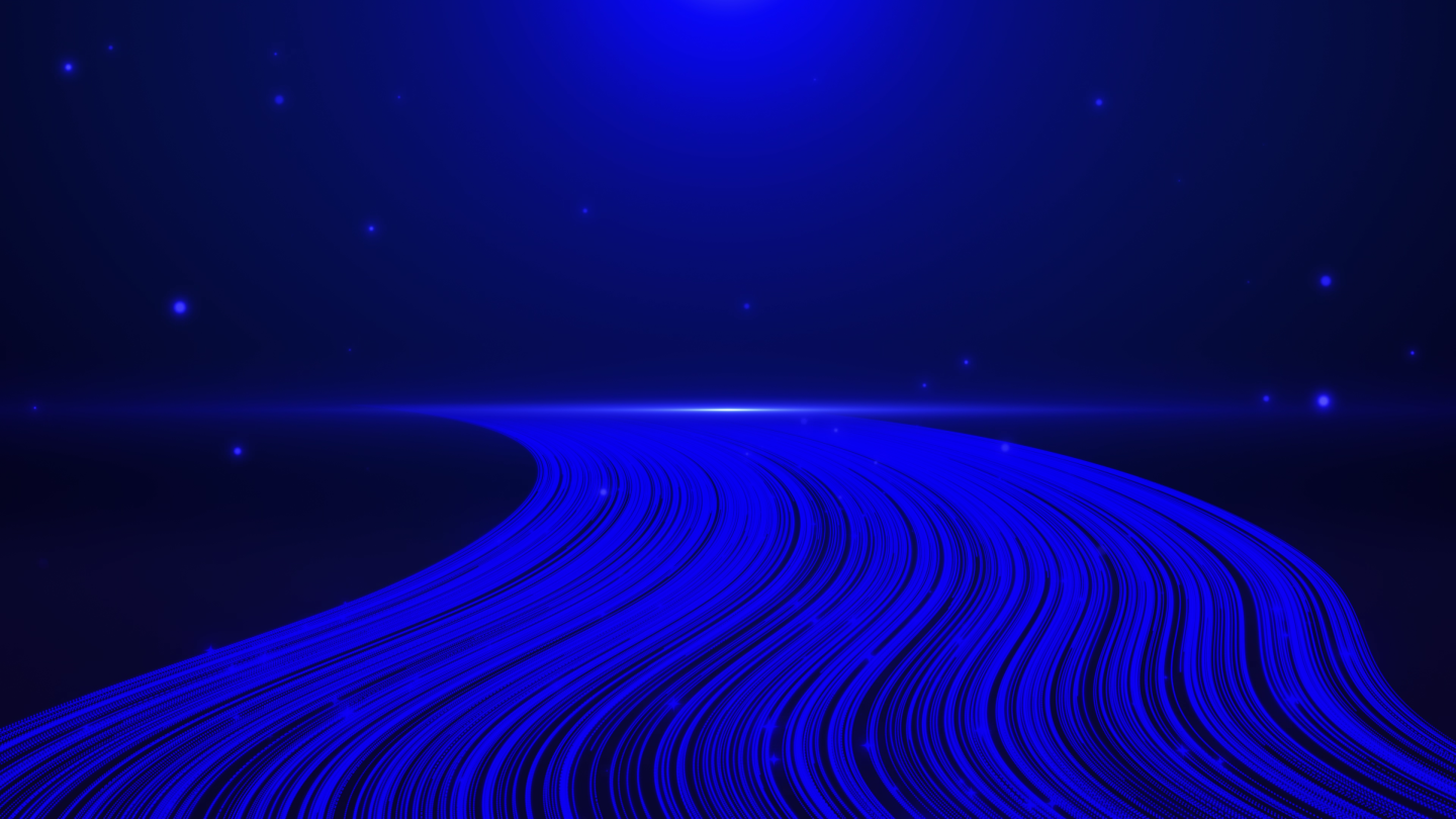 科技蓝色粒子光线 蓝色粒子河流背景
