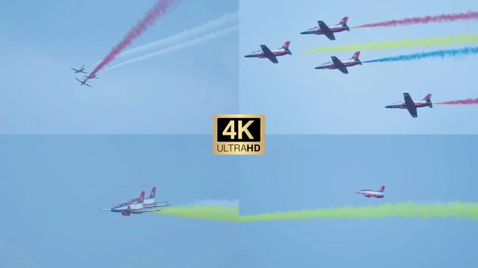 长春航展K8教练机飞机视频素材4K