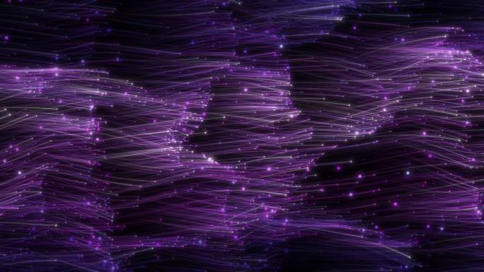 粒子紫色细丝与光点游动