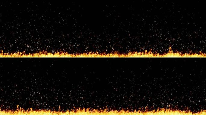 4k火焰燃烧火星粒子带通道②