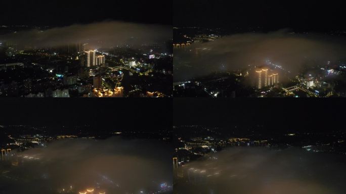 台州黄岩城市夜景航拍DJI_0588