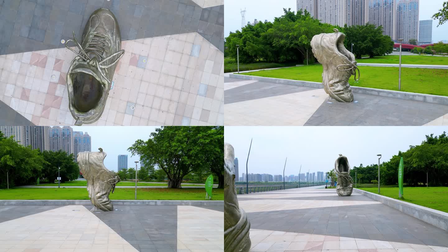 中国鞋都晋江 跑鞋 运动鞋雕塑