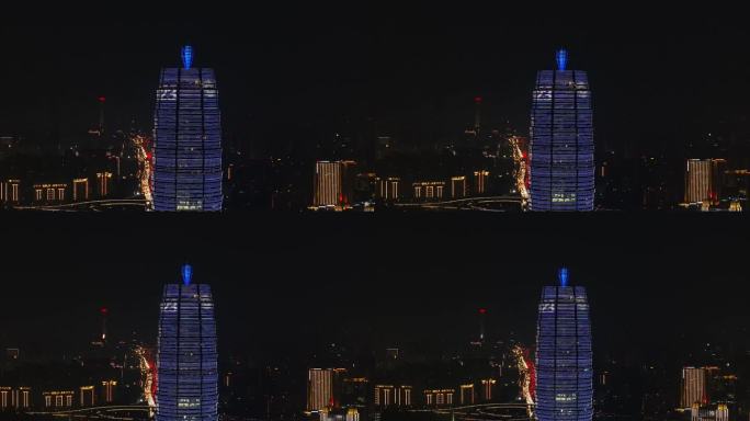 郑州郑东新区CBD大玉米夜景