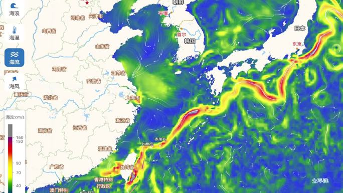 日本海域洋流图03